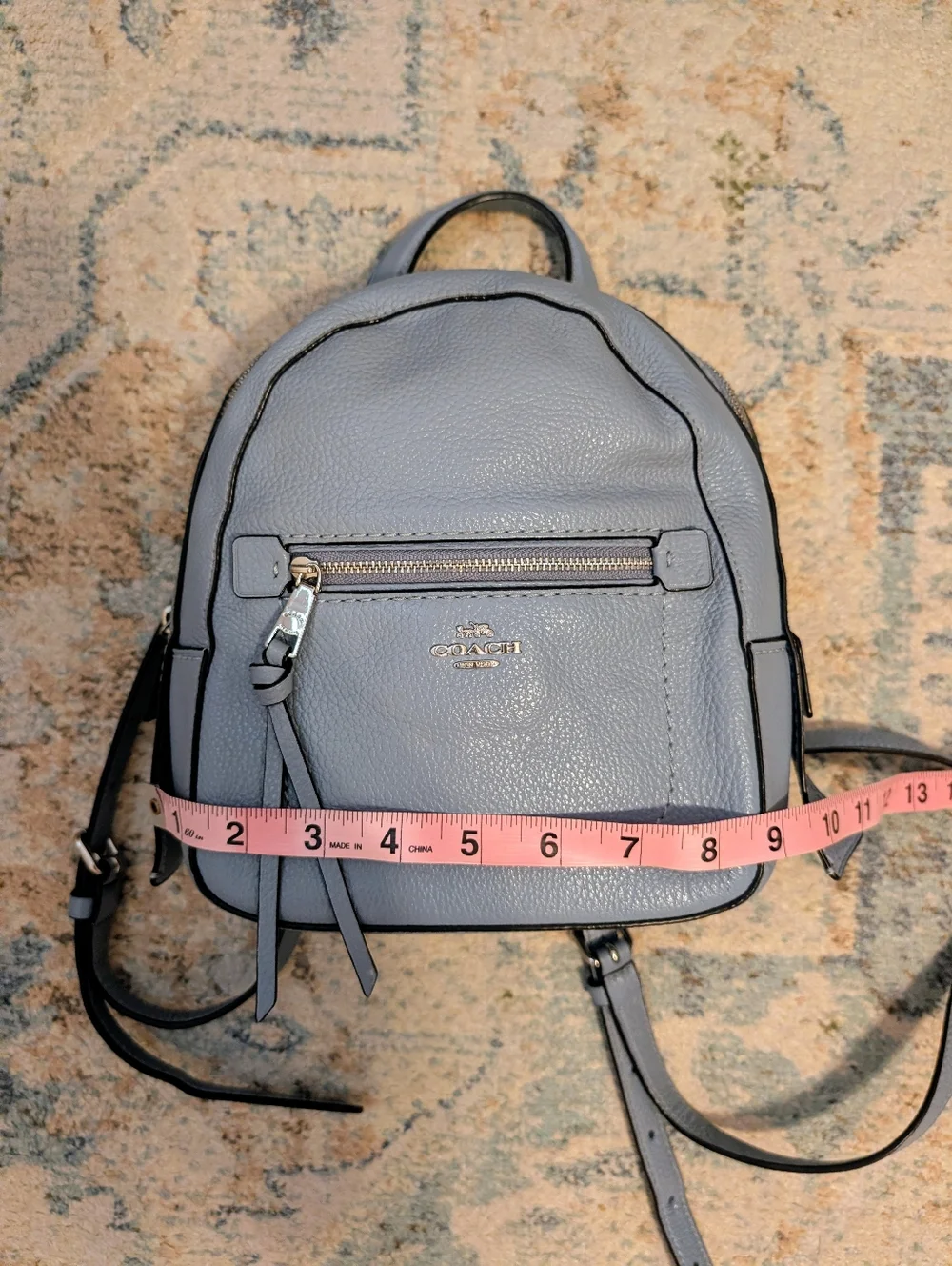 Coach Andi Mini Backpack Blue Pebbled Leather F30530 - Picture 8 of 12